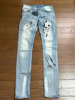 グラフィックデザイン デニムパンツ 28
