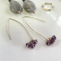 【3セットSALE！】¥500 まとめ売り　ハンドメイドピアス　リング　3セット