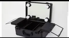 お値引しました LED ライト付き メイクアップミラー コスメBOX
