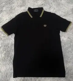 美品 フレッドペリー FRED PERRY XL 黒金 ポロシャツ 英国製
