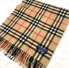 美品　バーバリー　メンズ　レディース　マフラー　カシミア100% ノバチェック
