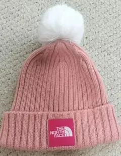 THE NORTH FACE キッズ ニット帽 ピンク ポンポン