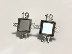 【899】CHANEL スクエアミラー ココマーク ピアス 5 19 31