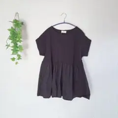 r.p.s（F）ぺプラムカットソー チュニック ふんわり おしゃれ 綿100