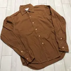 DRILL GARMENT WORKS ブラウン長袖シャツ　コットンシャツ　茶色