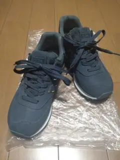 ニューバランス new balance 紺 574 ブルー 24cm 靴