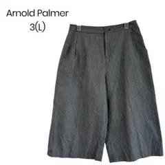 【Arnold Palmer】ストライプ ガウチョパンツ 3(L) a0738
