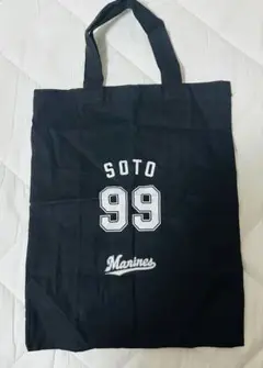 千葉ロッテマリーンズ 99 ソト 黒　トートバッグ