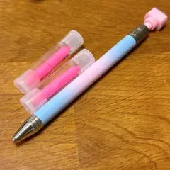 ワックスペン 青とピンクのグラデーション
