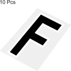 文字 パッチ アイロン接着 熱転写 F DIY ユニフォーム Tシャツ 10個