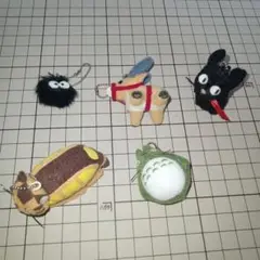 ジブリ　ミニマスコット　キーホルダー　５点セット