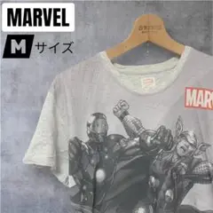 MARVEL アベンジャーズ 総柄 Tシャツ グレー Lサイズ