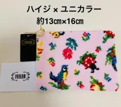 新品 フェイラー ポーチ ハイジ ベージュ ピンク てんとう虫 小鳥