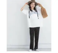【新品未使用タグ付き】coca プリーツドットパンツ　ブラック