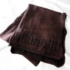 FENDI マフラー ズッカ柄 茶色 ユニセックス