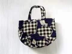 お盆セール peu pres プープレ りんごギンガムバッグ アトリエドゥサボン