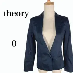 theory セオリー テーラードジャケット ネイビー ワンボタン オシャレ 0