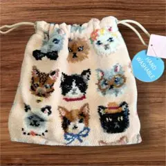 フェイラー巾着　猫デザイン　新品