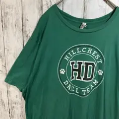 アメリカ古着　HILLCREST DRILL TEAM Tシャツ グリーン4XL