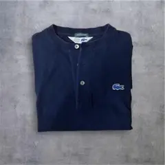 美品【LACOSTE✖️SHIPS】別注シャツ　青ワニロゴ　ネイビー3サイズ