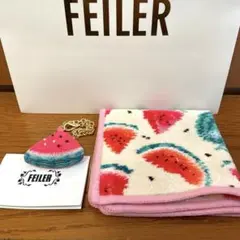 ゆー　フェイラー   スイカ型チャーム   FEILER　新品　完売品 スイカドット スイカ型チャーム L/SKDU-243115(ピンク