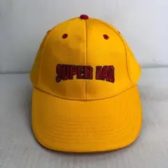 【アメリカ買付品】キャップ　トラッカーキャップ　刺繡ロゴ　SUPER DAD　黄