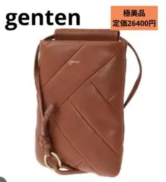 極美品　genten　ゲンテン　パディ　モバイルポーチ　ショルダー