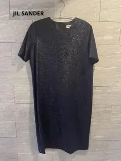 JIL SANDER ジルサンダー ワンピース ネイビー ラメ サイズ38