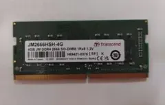中古　ノートPC用増設メモリ　Transcend JM2666HSH-4G