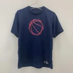 K1100 アシックス バレー半袖スポーツTシャツ 紺 レディース L