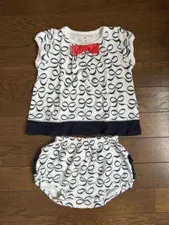 kate spade リボン付きトップスとショートパンツ 80