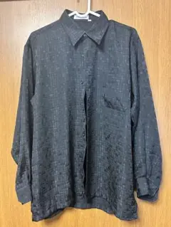 Thomas Lau モザイク柄シャツ 黒 Mサイズ