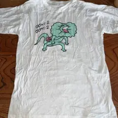 昭和レトロ襟巻きトカゲTシャツ