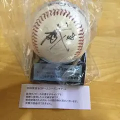 阪神タイガース シーズンチケット 特典 齋藤友貴哉 直筆サイン入り公式練習球