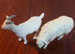 ヤギと羊のフィギュアセット　置物　山羊　羊　インテリア