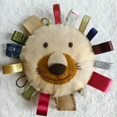 カシャカシャライオン おもちゃ 知育玩具 ハンドメイド ベージュ