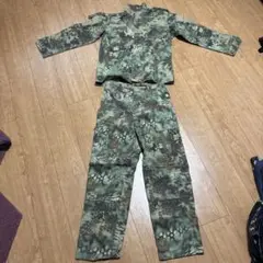 迷彩服 上下セット 長袖シャツ ポケット付き
