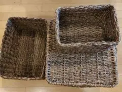 【廃盤品】無印　重なるバクバクのかご　特大　中　小　まとめ売り