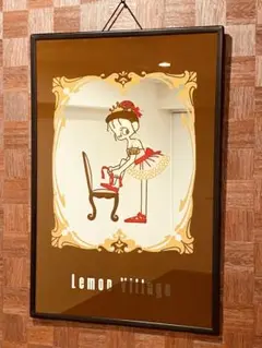 レモンビレッジ　丸鏡　ミラー　昭和レトロ 昭和 レトロ レモンビレッジ Lemon Village ミラー 鏡 学研