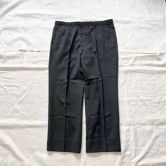 ツータックパンツ スラックス ダークグレー ウエスト100 ウール100%