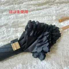 ほぼ未使用　ランバンオンブルー　晴雨兼用　フリル　ドット　傘