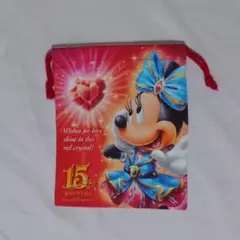 ミニーマウス＆東京ディズニーシー 15周年 巾着袋
