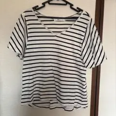 値下げ‼️アズール　ストライプ　半袖　Mサイズ