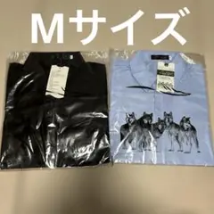 新品未使用　Mサイズ　シャツ　ブラック　ブルー　無地