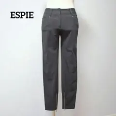【エスピエ】細身 XS〜S カジュアルパンツ 裾ジップ 黒 シンプル