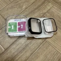 Apple Watch用 ブラックガラス保護フィルム 45mm
