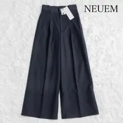 新品タグ付 ノエン ワイドパンツ ネイビー Sサイズ ガウチョパンツ