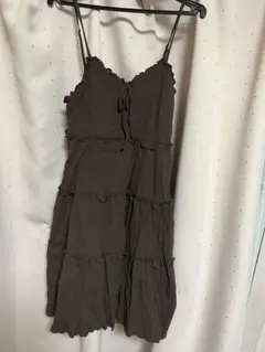 ティーナジョジュン　キャミソールワンピース　ブラウン　難あり