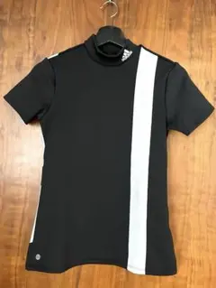 adidas レディース ゴルフシャツ ブラック/グレー