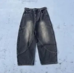 9090 yoke denim ballon pants
